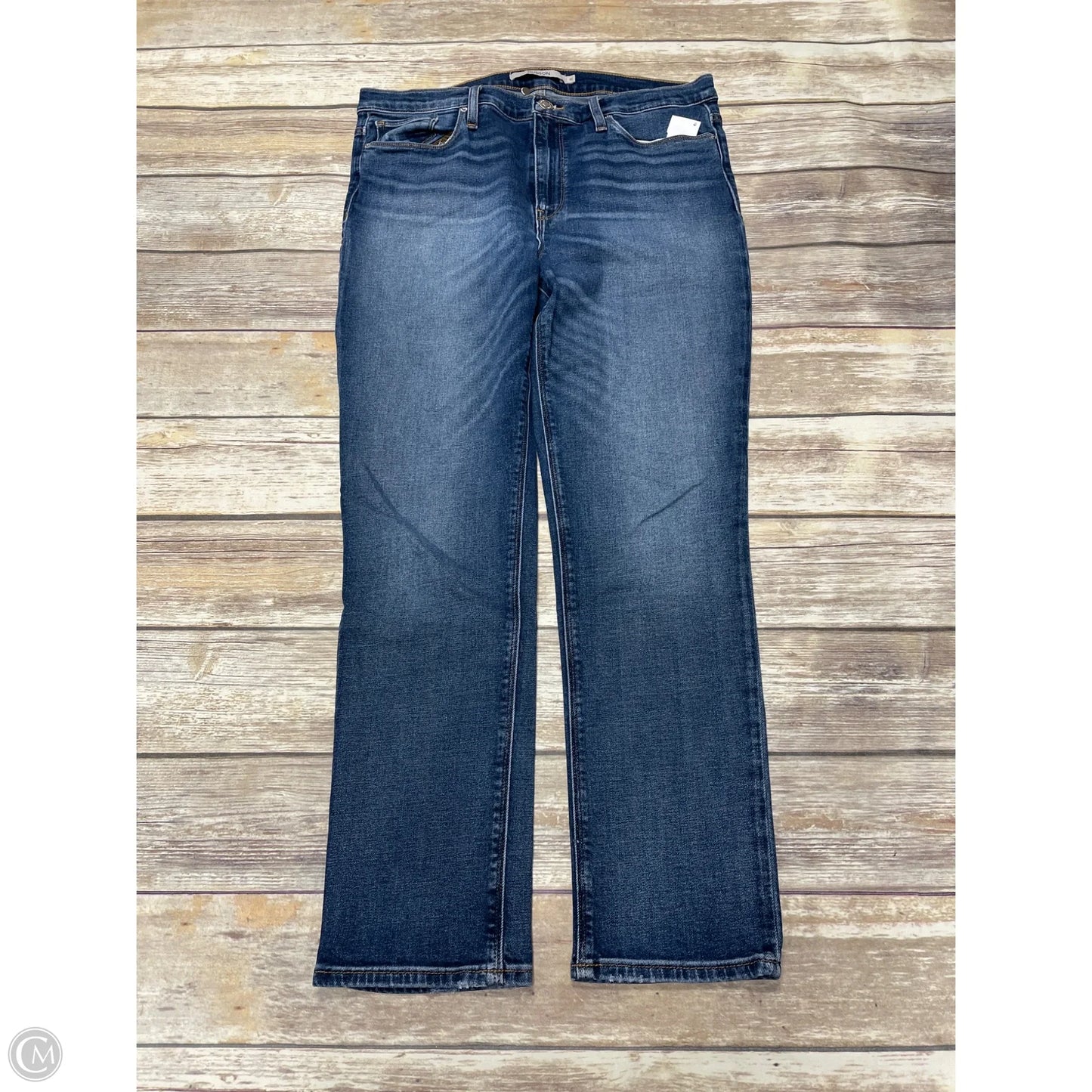 Jeans Straight By Hudson In Blue Denim, Size: 14