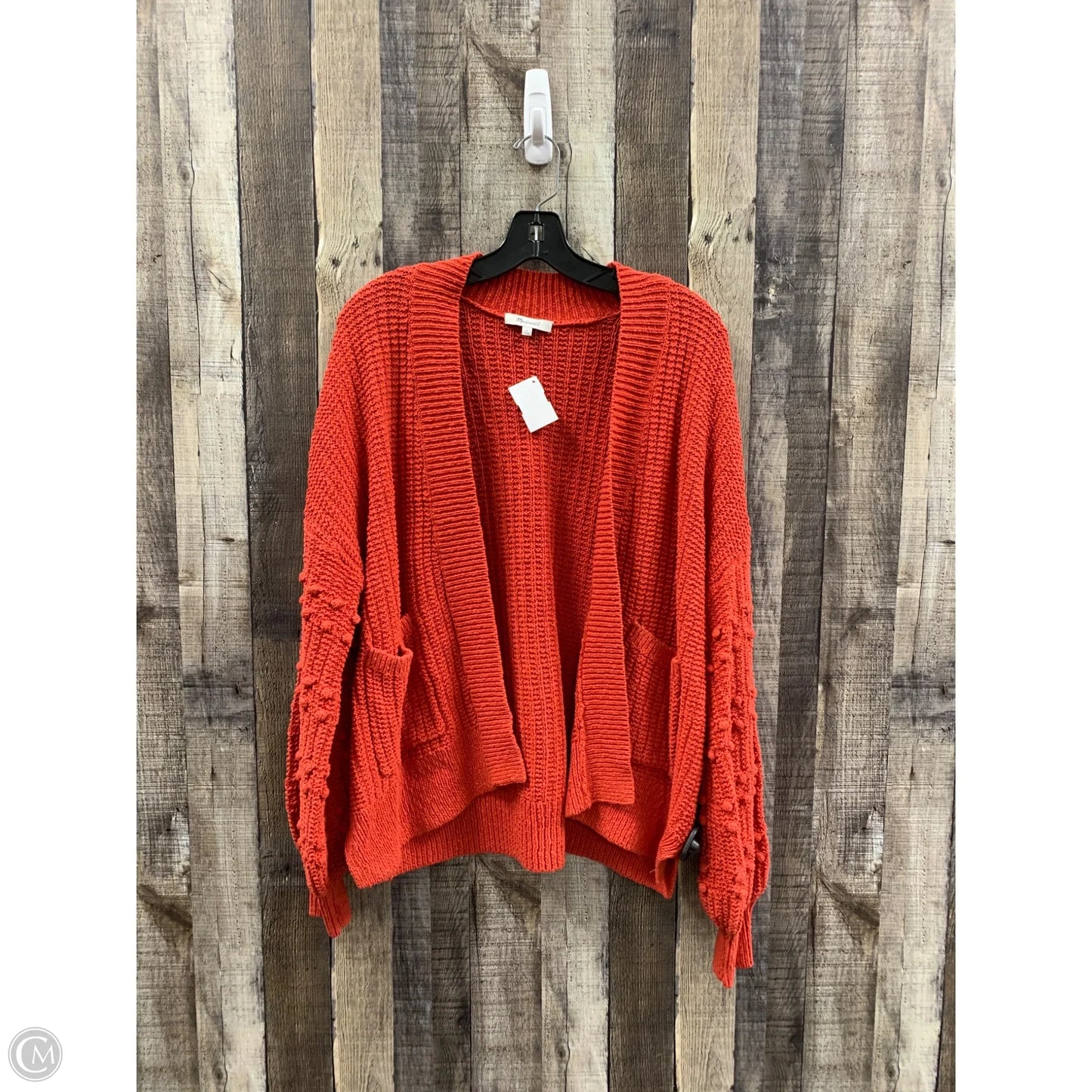 Sweater Cardigan By Madewell In Orange, Size: L