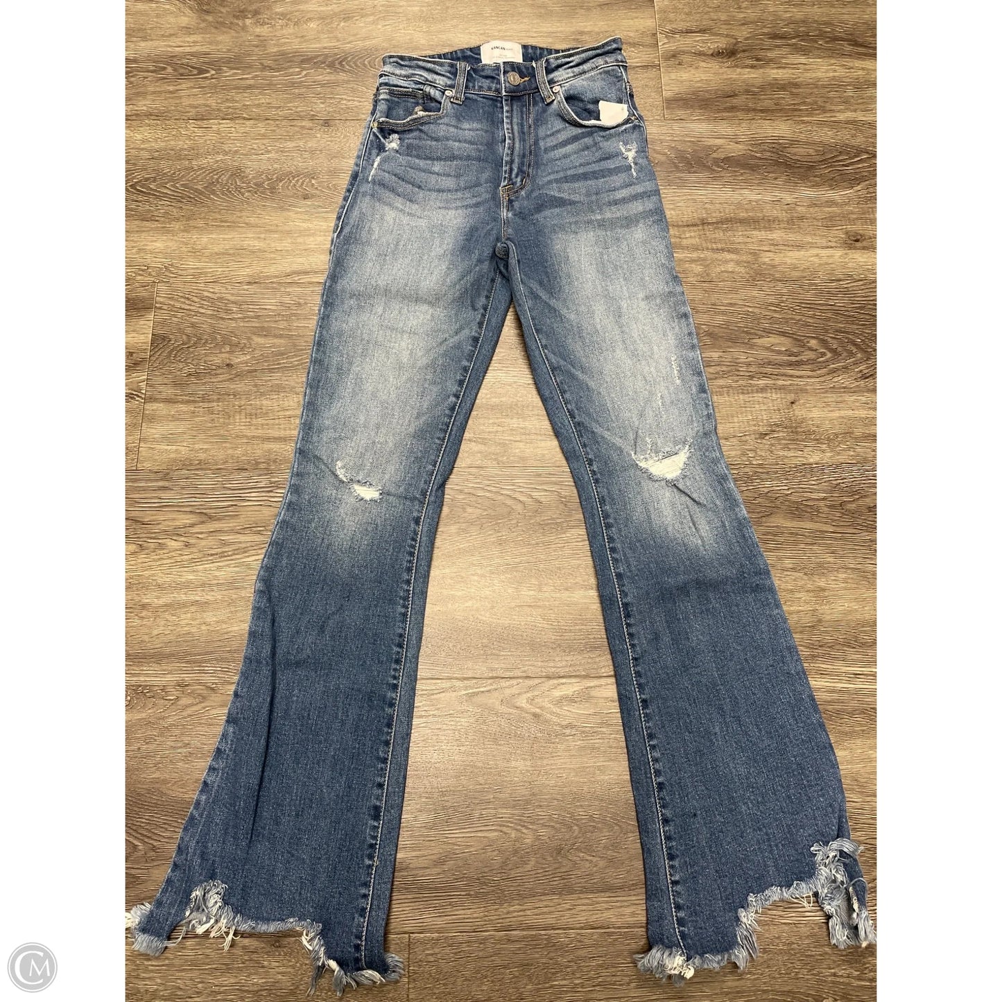 Jeans Flared By Kancan In Blue Denim, Size: 0