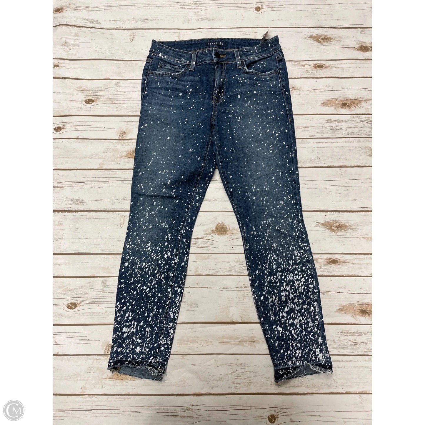 Jeans Cropped By Level 99 In Blue Denim, Size: 4
