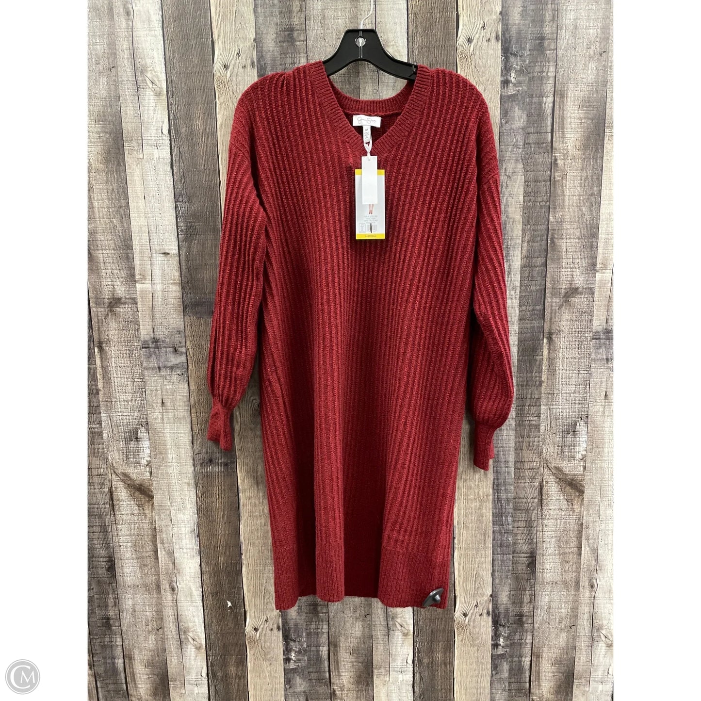 Dress Sweater By Jessica Simpson In Maroon, Size: M