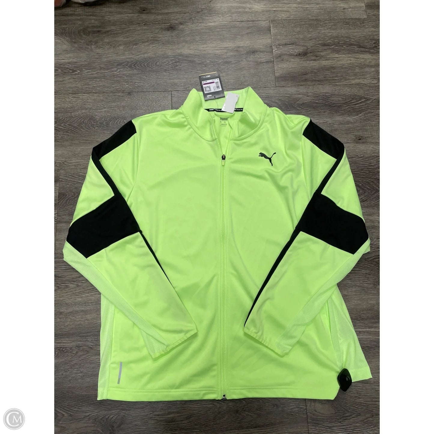 Athletic Jacket By Puma In Yellow, Size: Xxl
