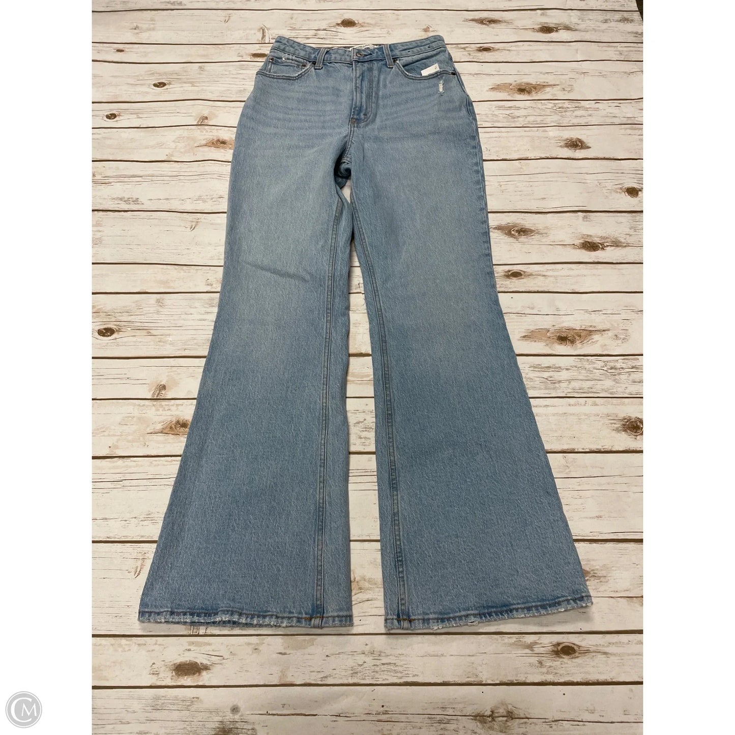 Jeans Flared By Abercrombie And Fitch In Blue Denim, Size: 6