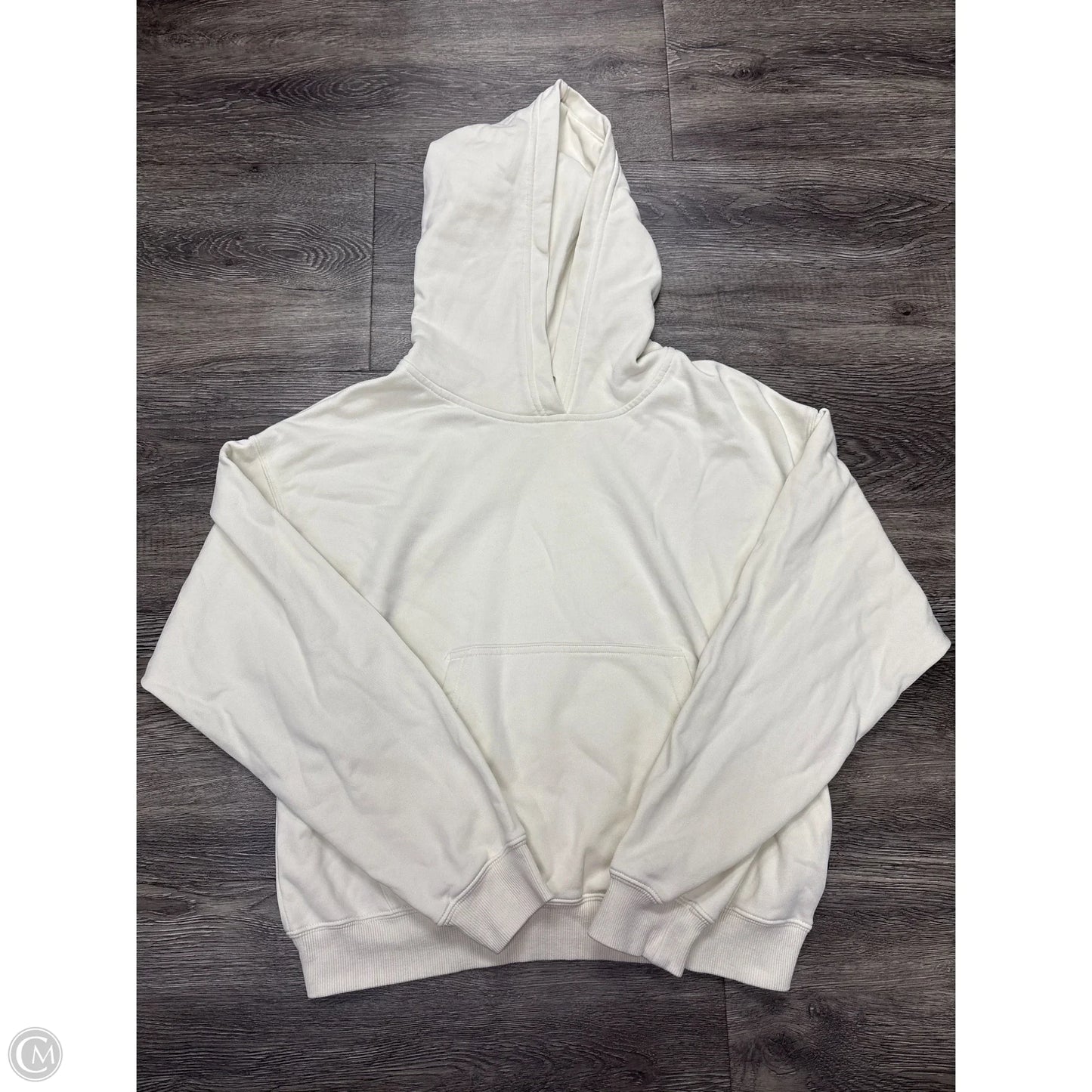 Athletic Sweatshirt Hoodie By Fabletics In Cream, Size: S
