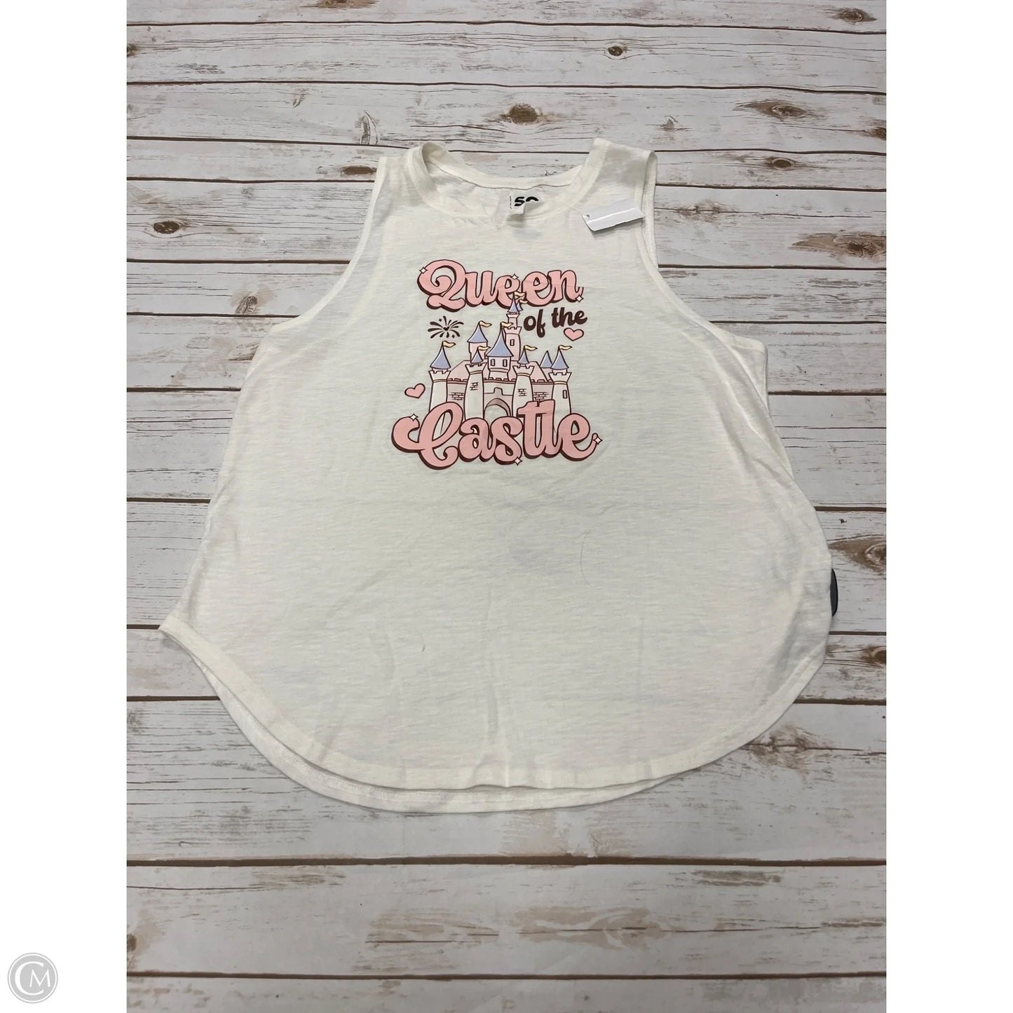 Top Sleeveless Basic By So In Cream, Size: L