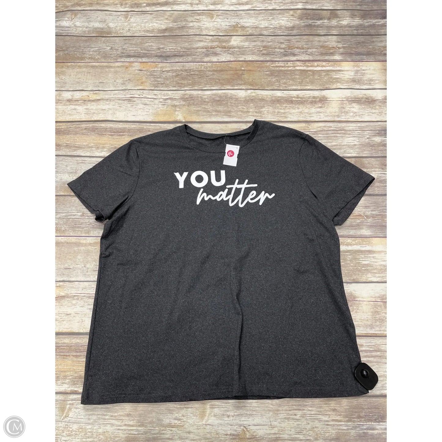 Top Short Sleeve Basic By Cmf In Grey, Size: Xxl