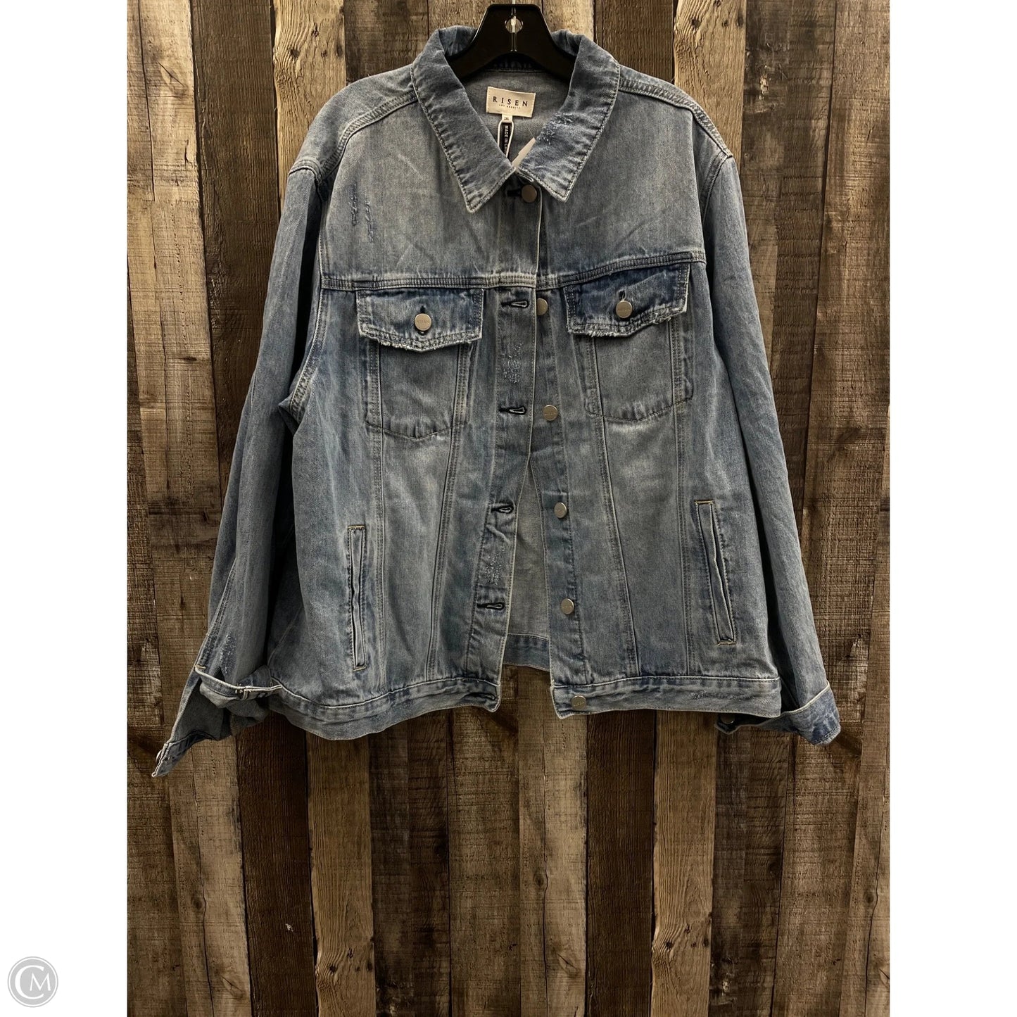Jacket Denim By Risen In Blue Denim, Size: 2x