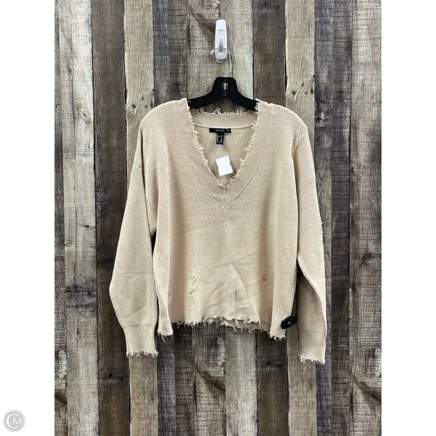 Sweater By Forever 21 In Tan, Size: M