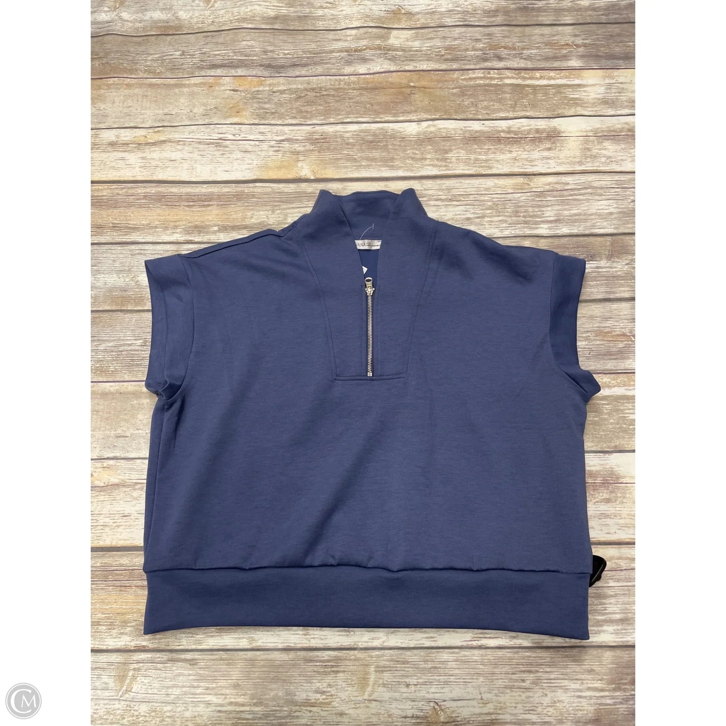 Top Short Sleeve By Zenana In Blue, Size: M