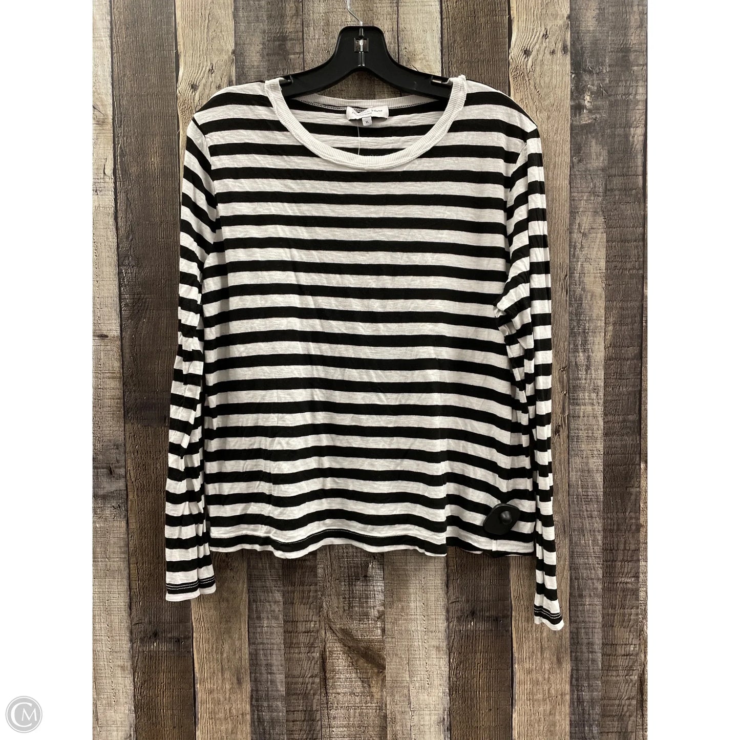 Top Long Sleeve By Michael Stars In Striped Pattern, Size: Xl