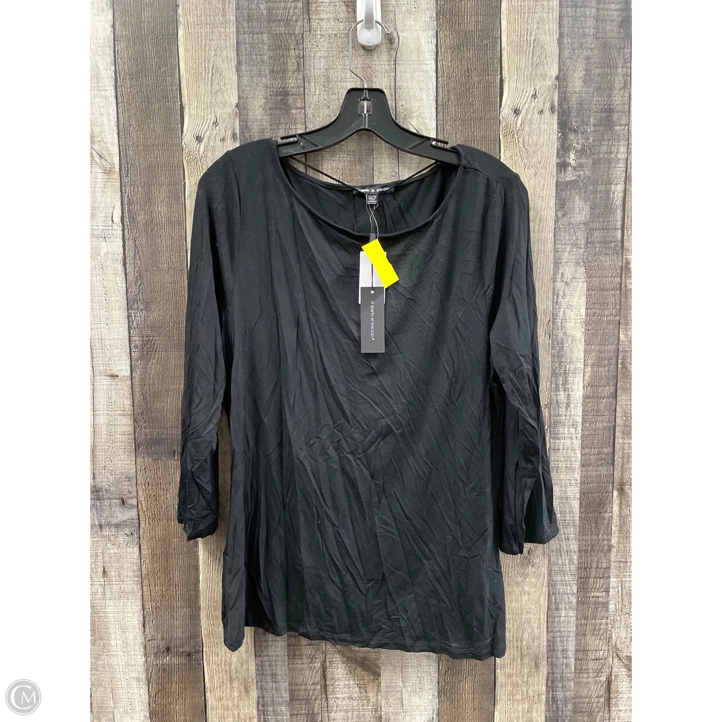 Top Long Sleeve By Cable And Gauge In Black, Size: Xl