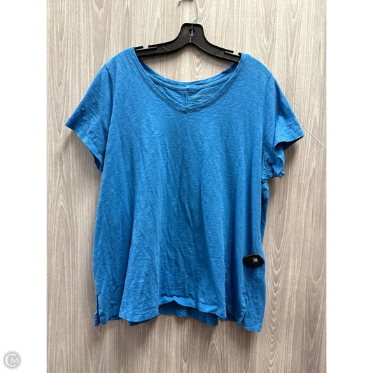Top Short Sleeve By Cynthia Rowley In Blue, Size: 1x