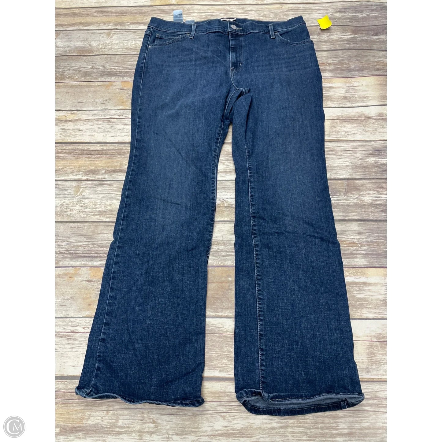 Jeans Boot Cut By Levis In Blue Denim, Size: 18