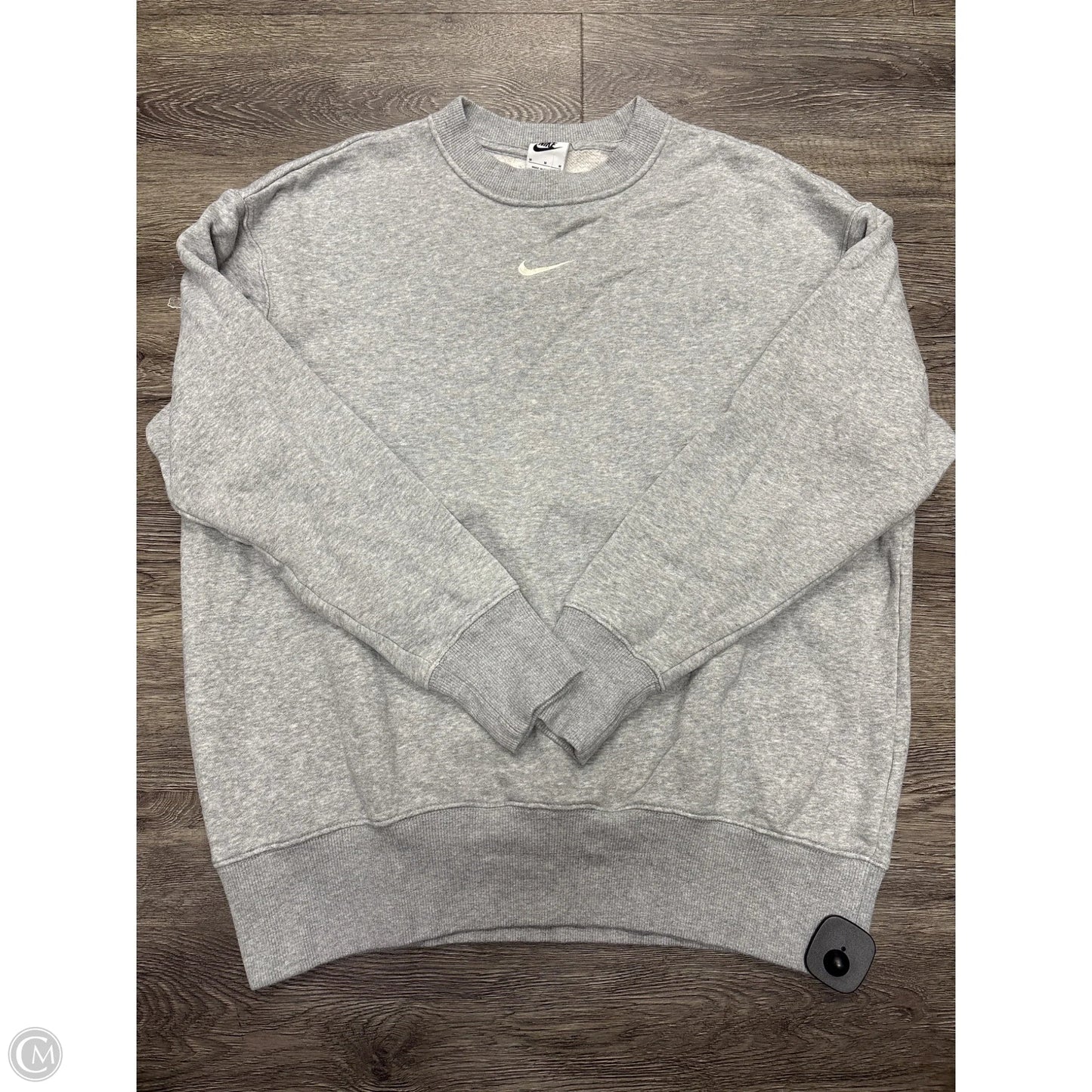 Sweatshirt Crewneck By Nike In Grey, Size: M