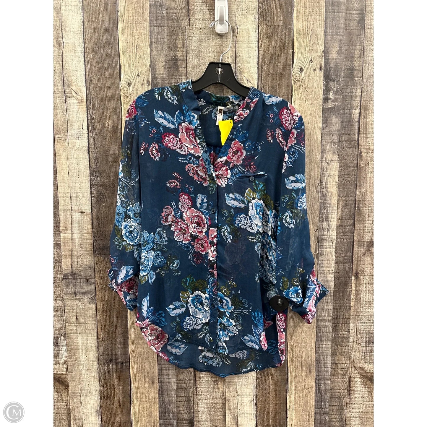 Top Long Sleeve By Kut In Navy, Size: Xs