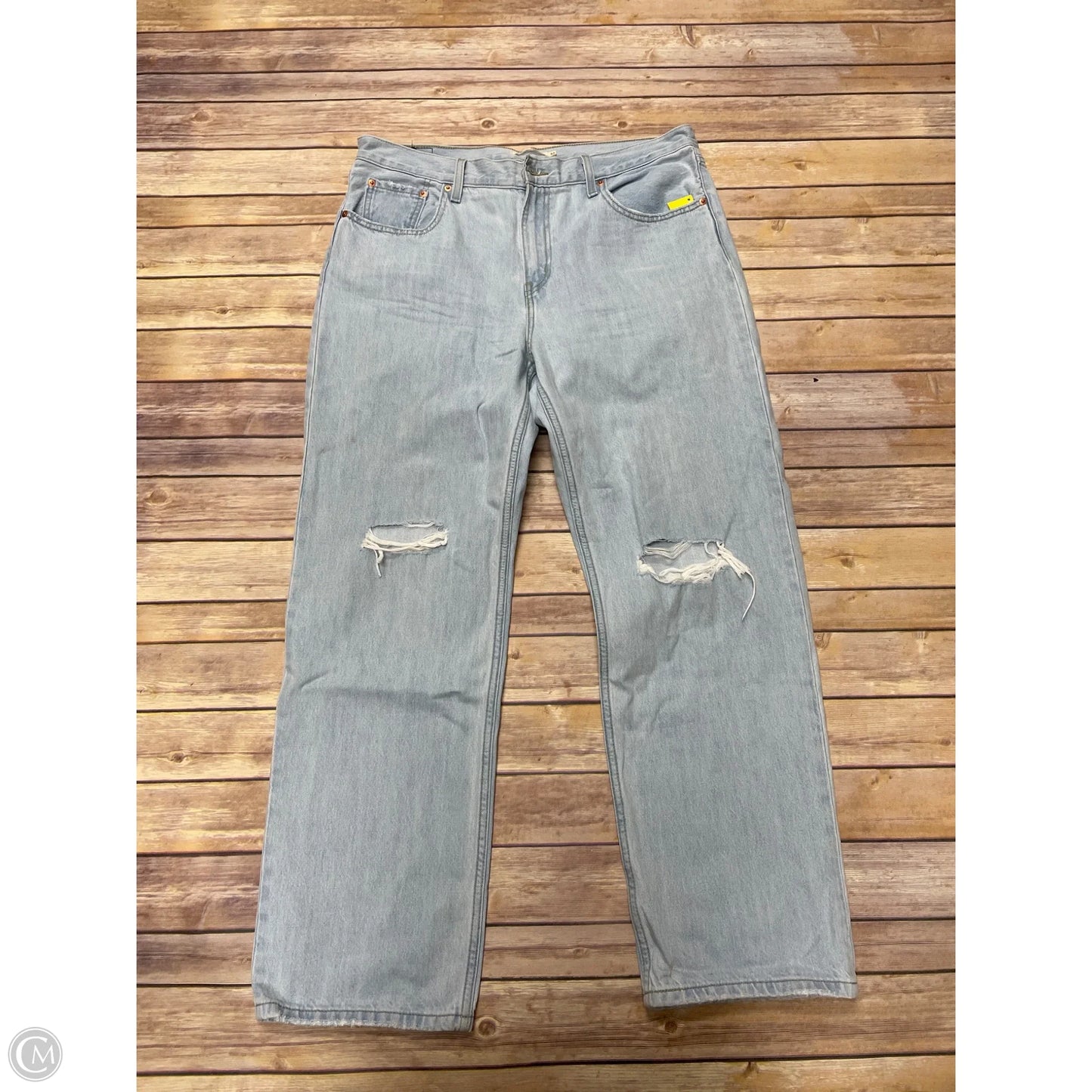 Jeans Wide Leg By Levis In Blue Denim, Size: 14