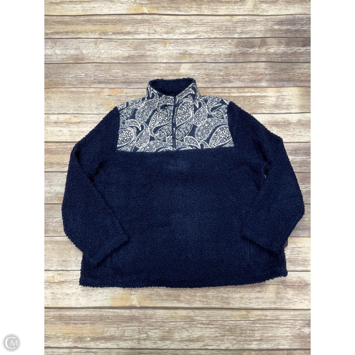 Jacket Fleece By Vera Bradley In Blue, Size: Xl