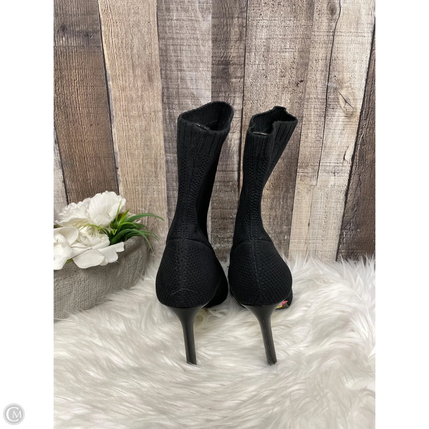 Boots Ankle Heels By Steve Madden In Black, Size: 8