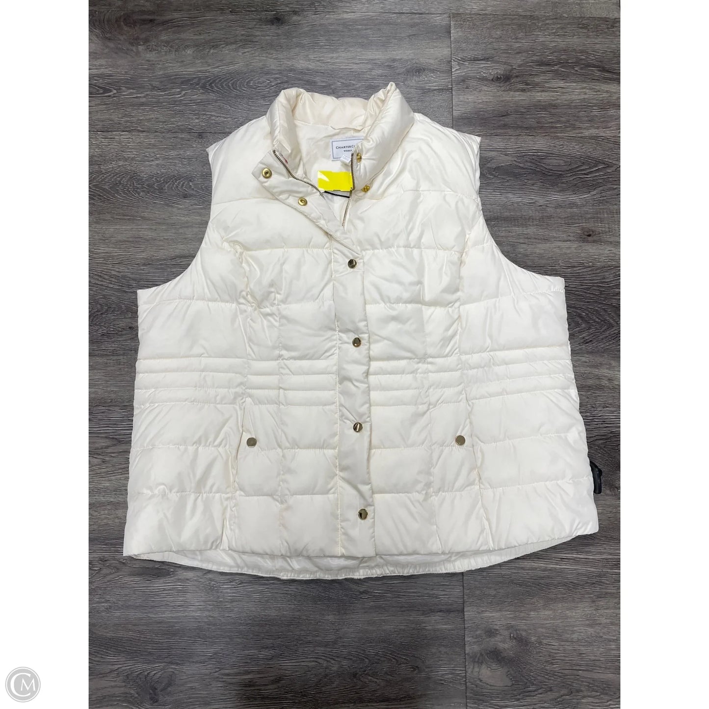 Vest Puffer & Quilted By Charter Club In Cream, Size: 3x