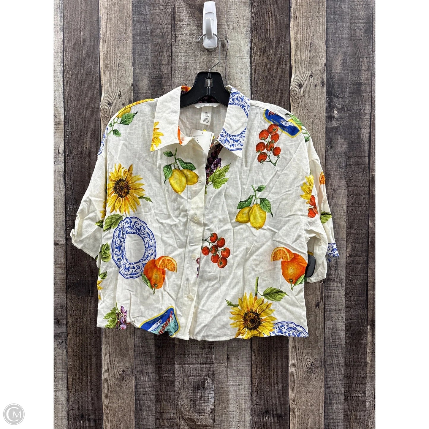 Top Short Sleeve By H&m In Multi-colored, Size: S