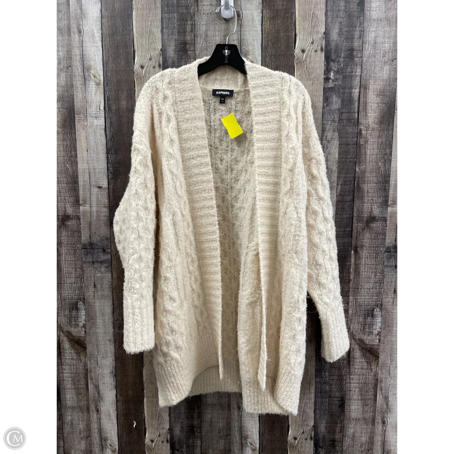 Sweater Cardigan By Express In Beige, Size: Xs