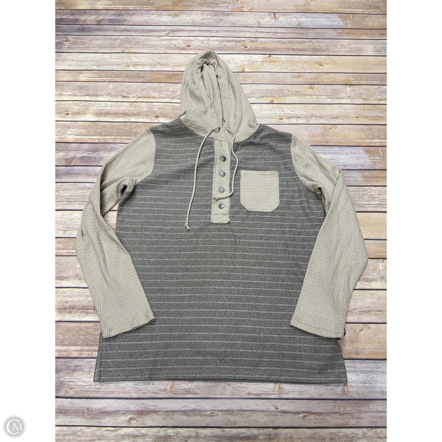 Top Long Sleeve By Bke In Tan, Size: S