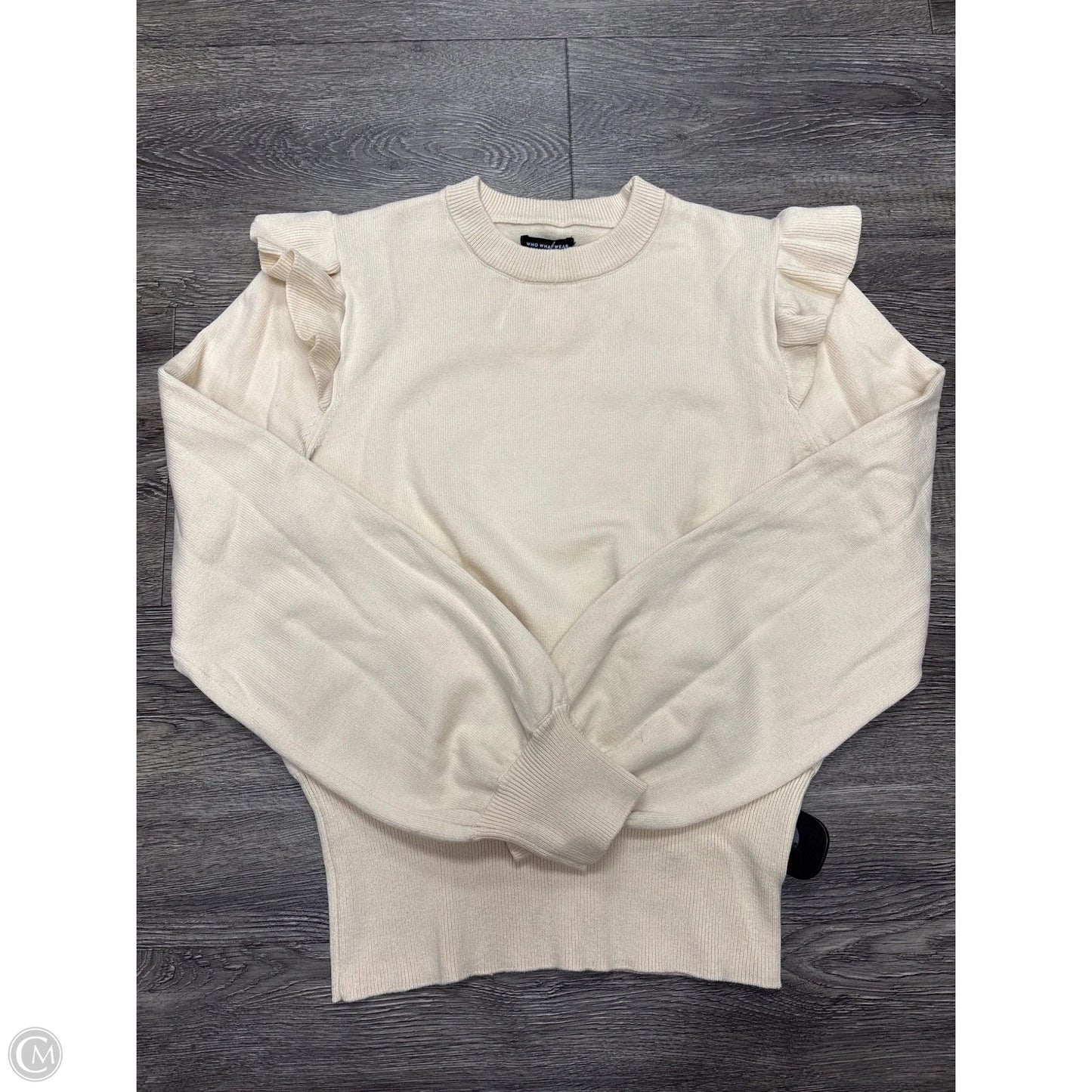 Sweater By Who What Wear In Cream, Size: S