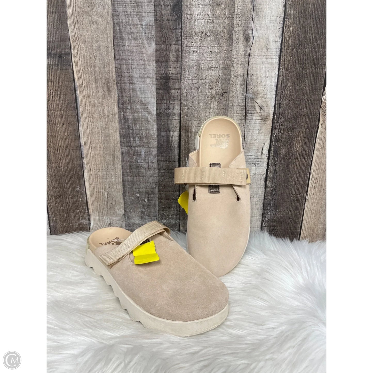 Shoes Heels Wedge By Sorel In Beige, Size: 10.5