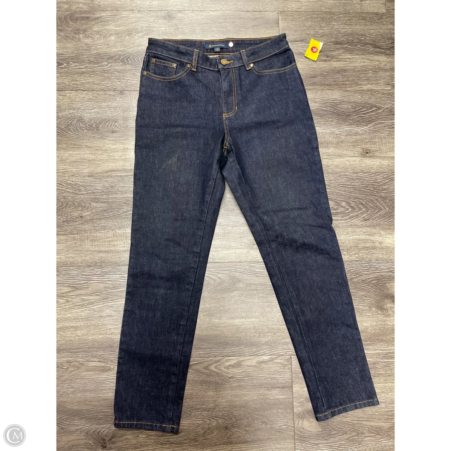 Jeans Straight By Brooks Brothers In Blue Denim, Size: 6