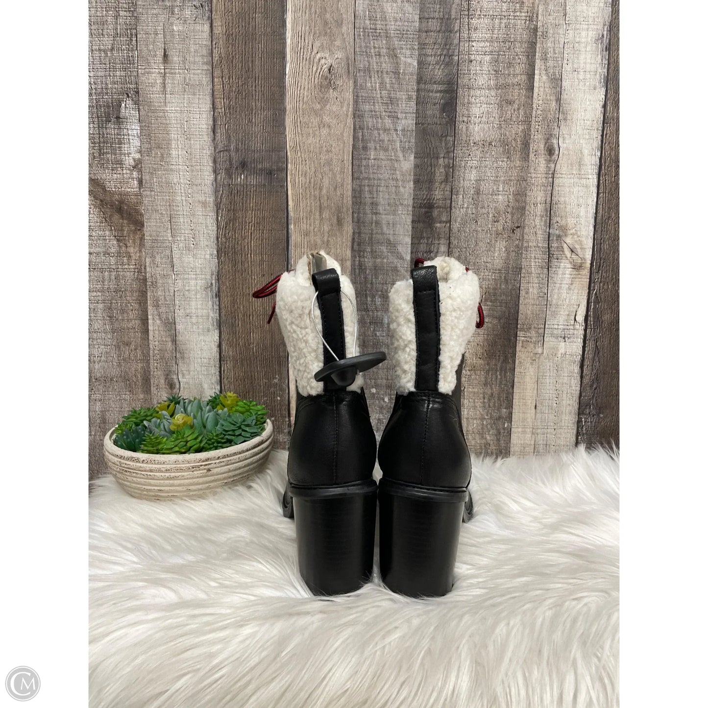 Boots Ankle Flats By Nine West In Black, Size: 9.5