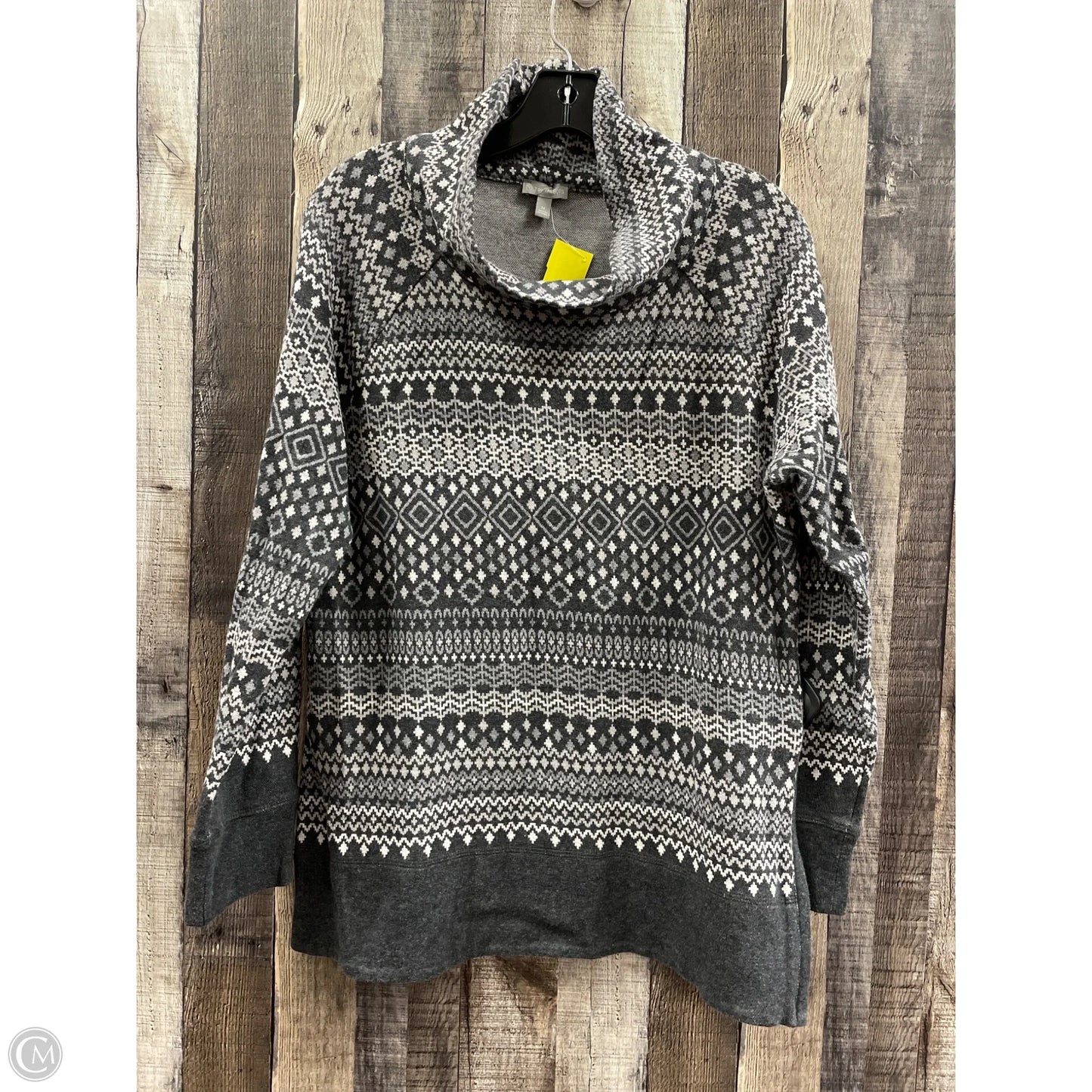 Top Long Sleeve By Talbots In Grey, Size: M