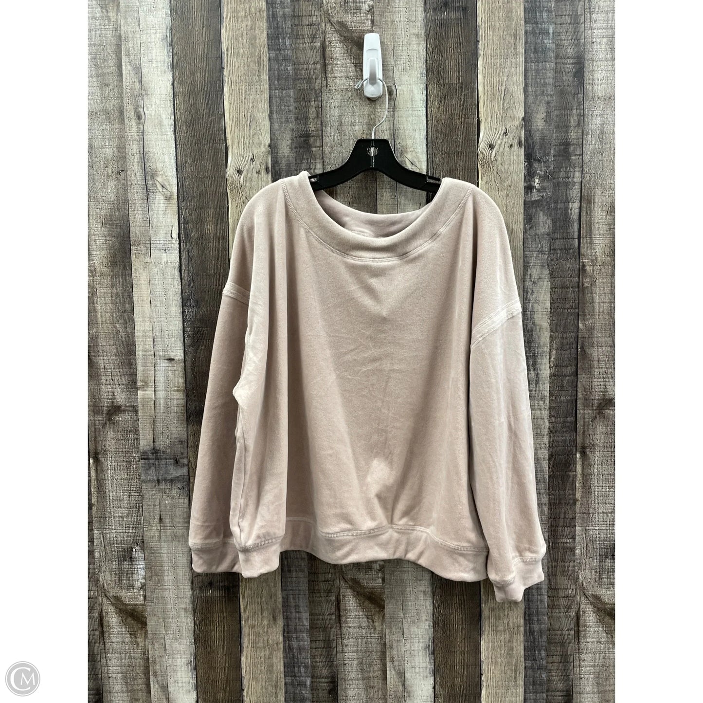 Sweatshirt Crewneck By Mono B In Pink, Size: 3x