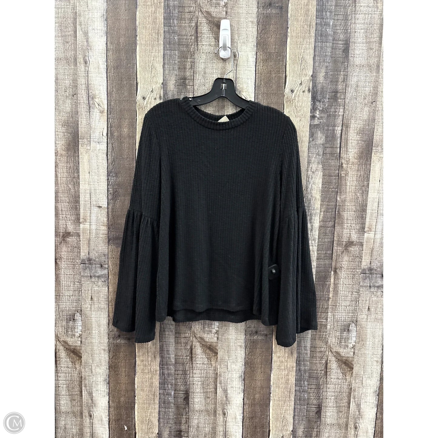 Top Long Sleeve By Allison Joy In Black, Size: S