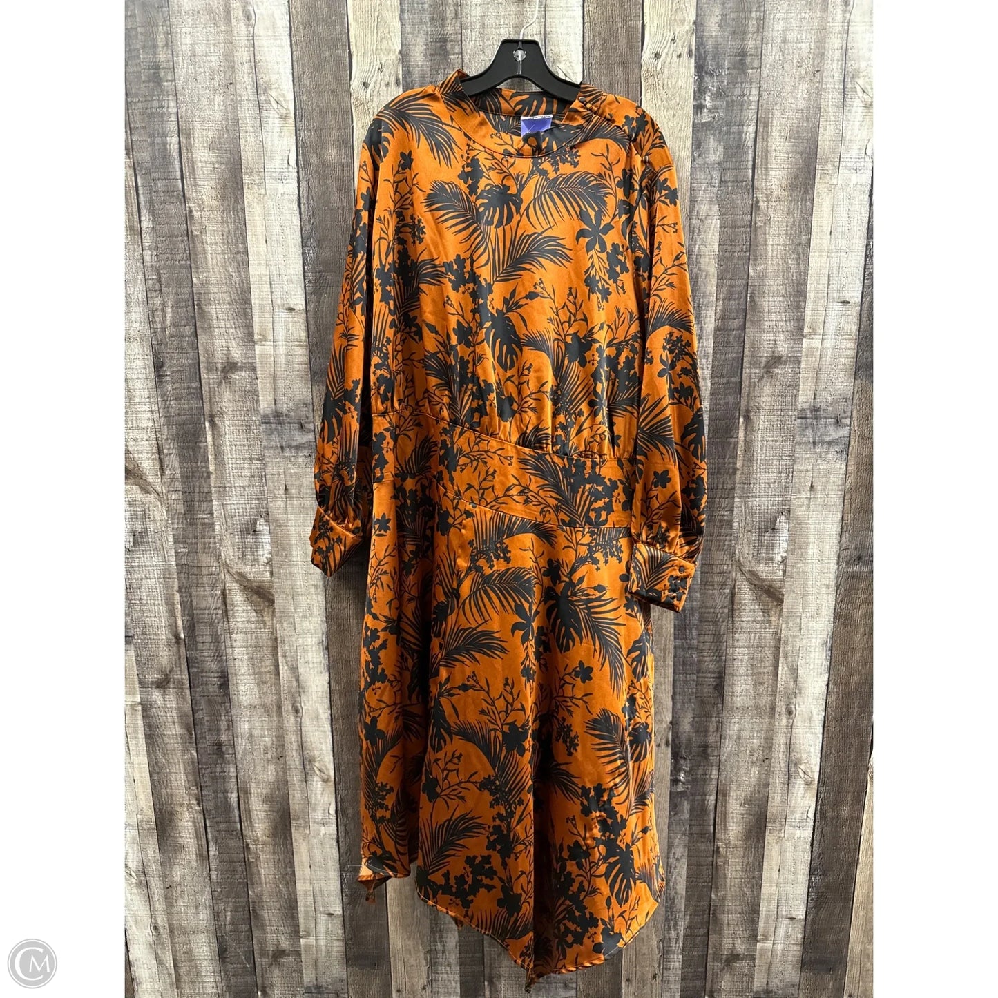 Dress Casual Maxi By Future Collective In Brown, Size: 2x