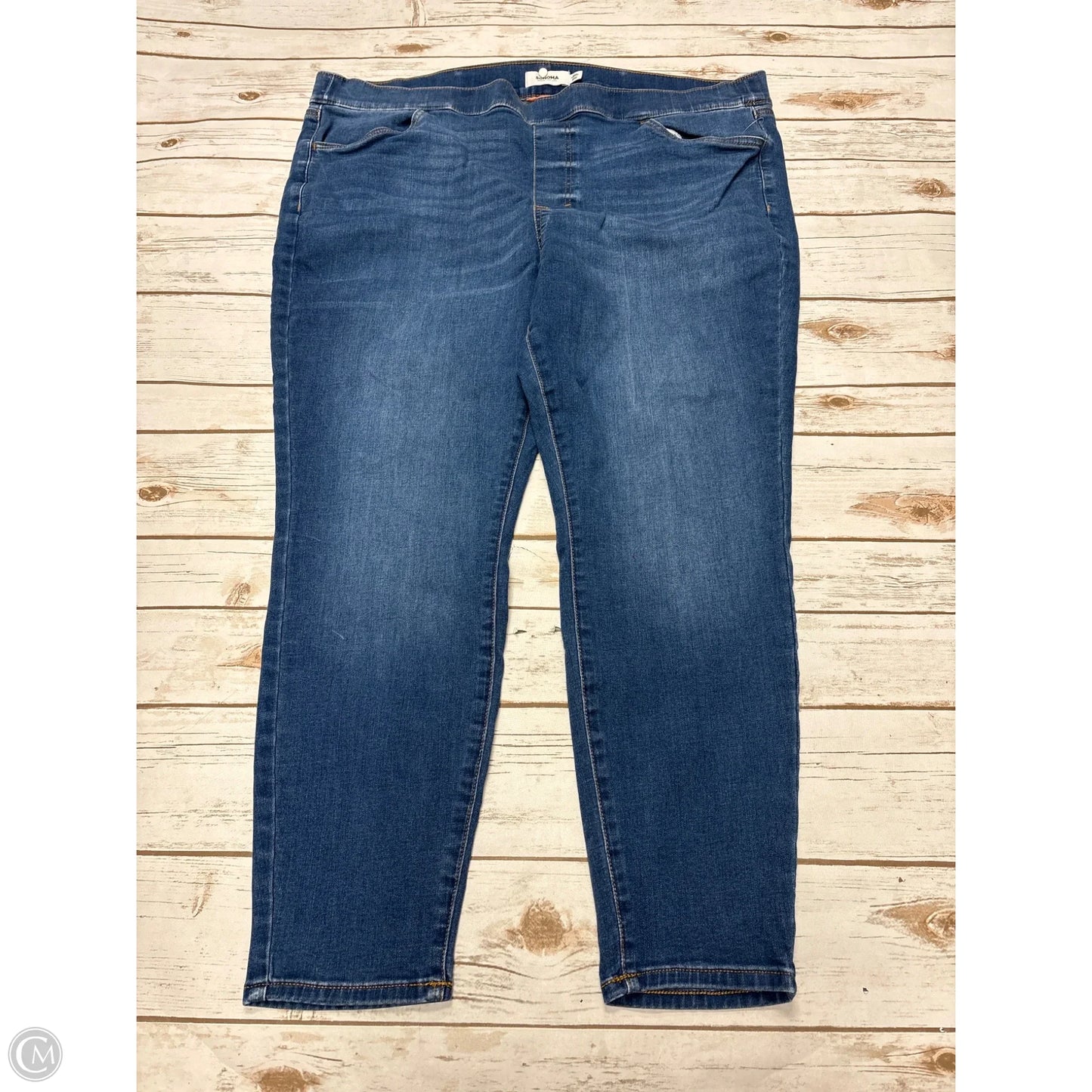 Jeans Skinny By Sonoma In Blue Denim, Size: 22