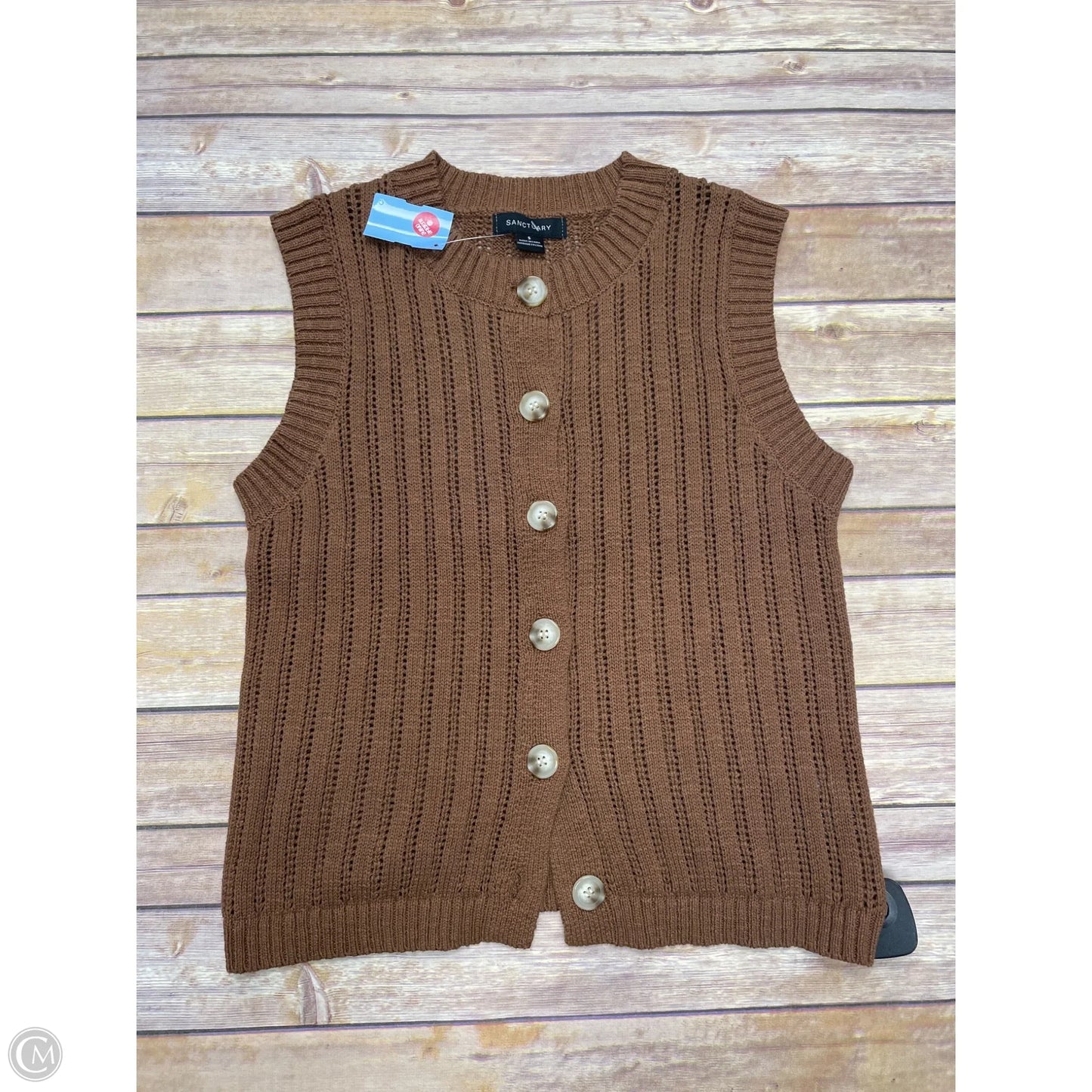 Vest Sweater By Sanctuary In Brown, Size: S