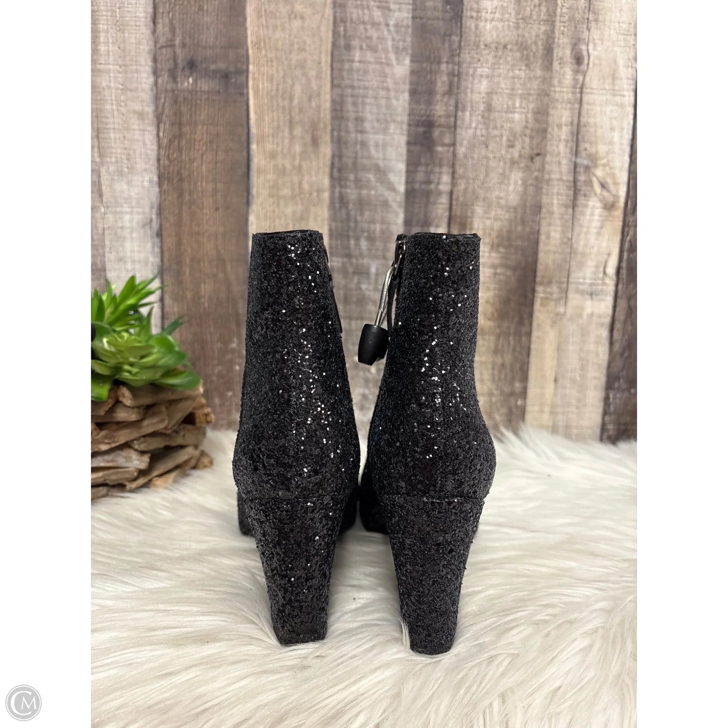 Boots Ankle Heels By Nine West In Black, Size: 8