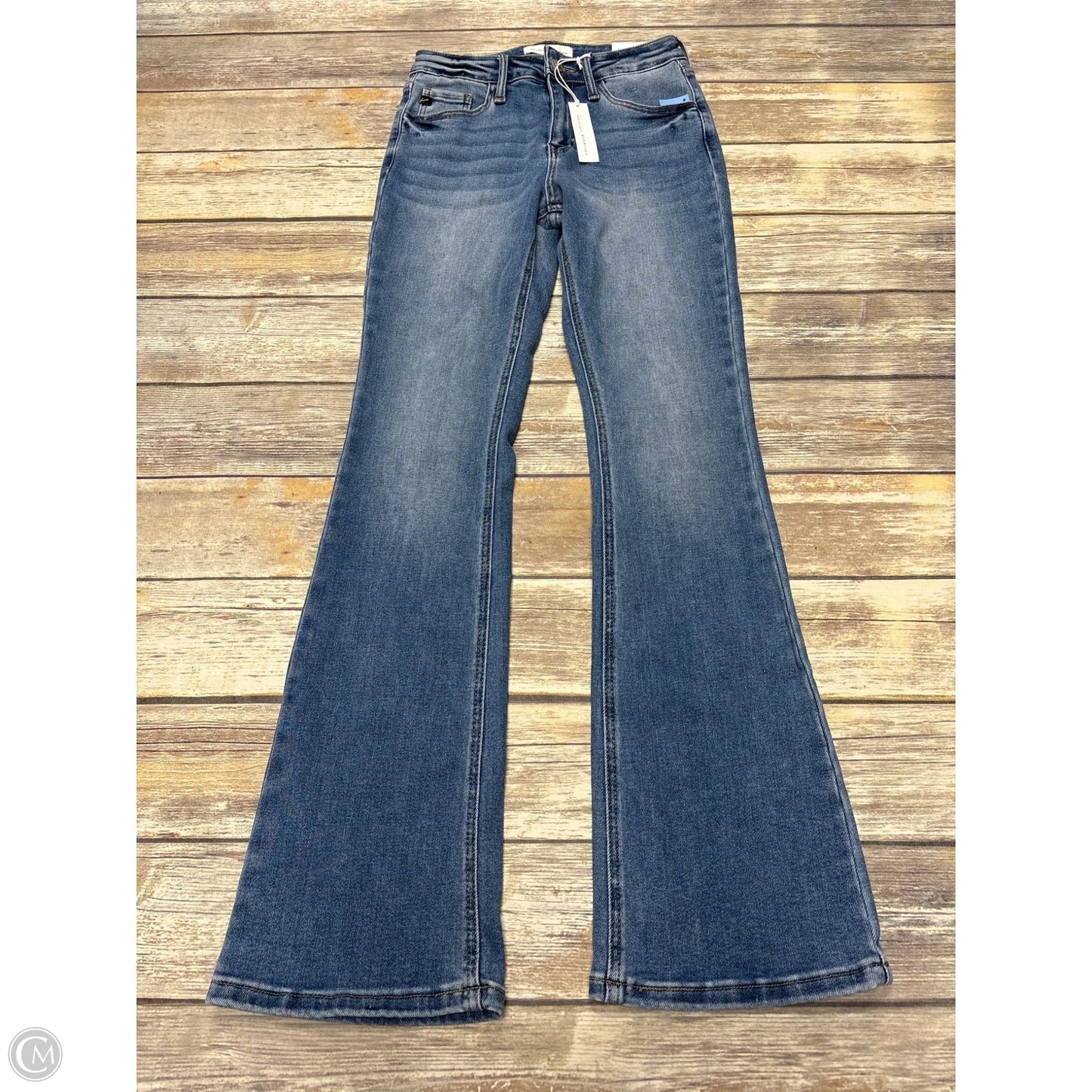 Jeans Boot Cut By Kancan In Blue Denim, Size: 4