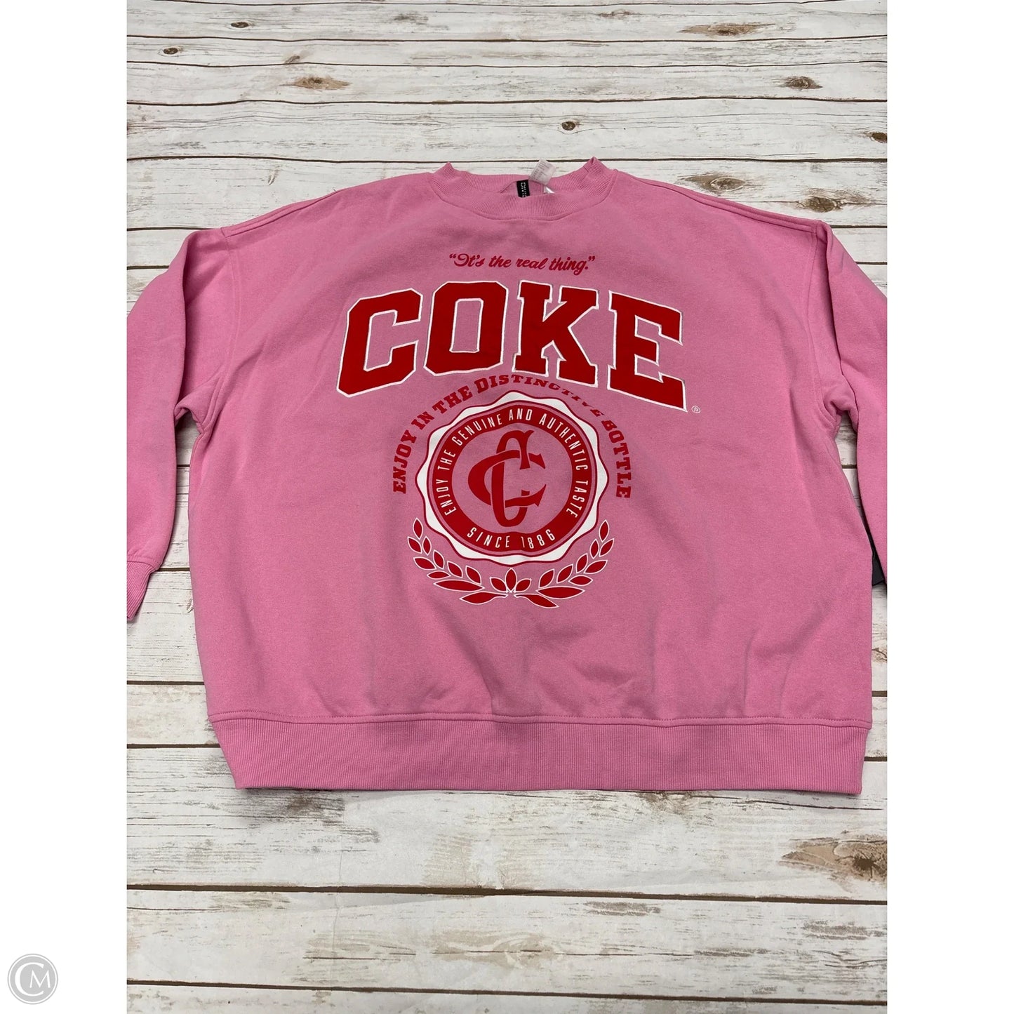Sweatshirt Crewneck By Divided In Pink, Size: Xl