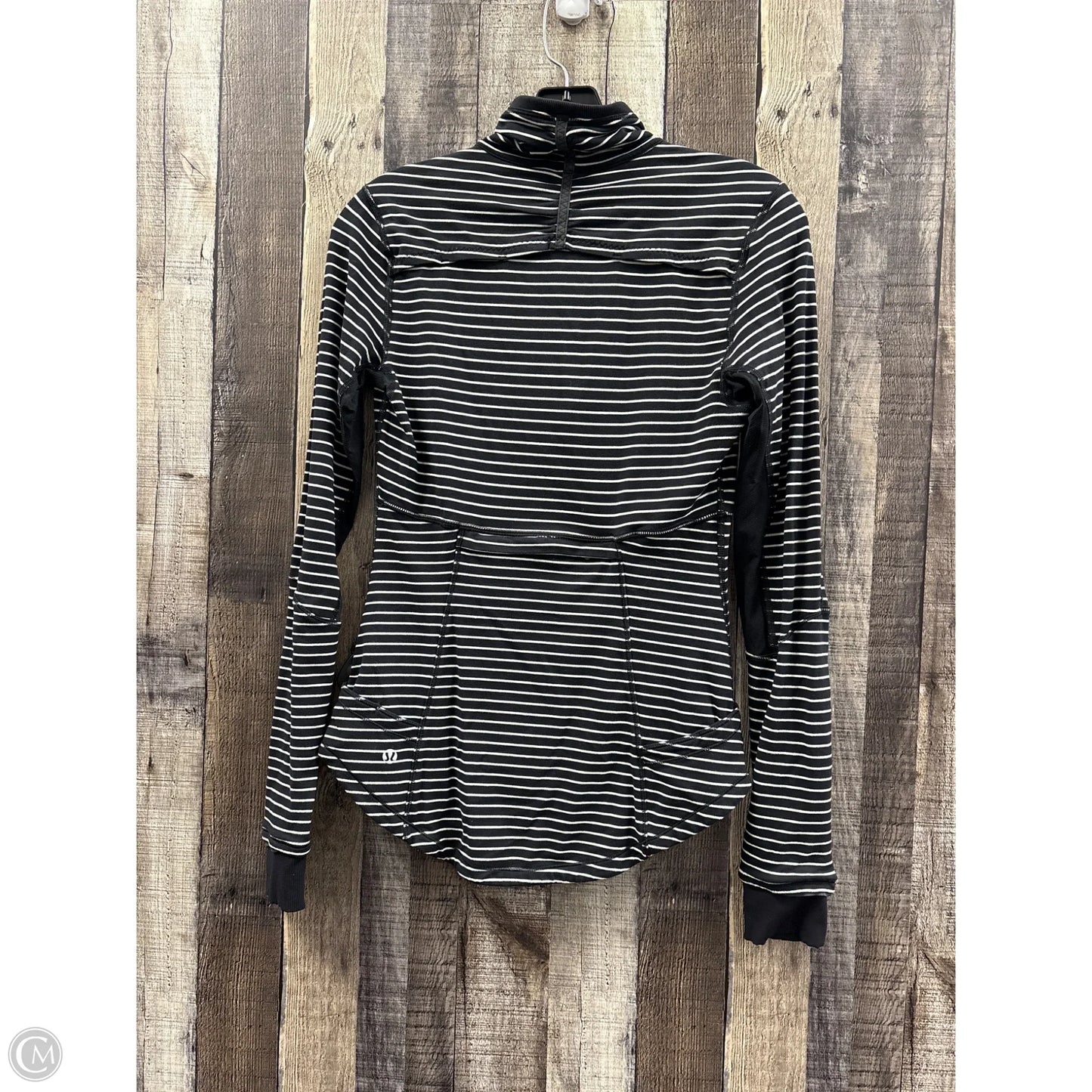 Athletic Jacket By Lululemon In Black & White, Size: 6