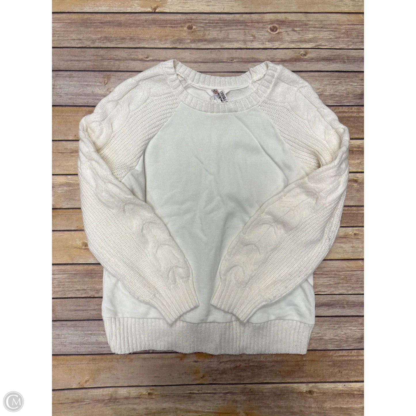 Sweater By Time And Tru In White, Size: M