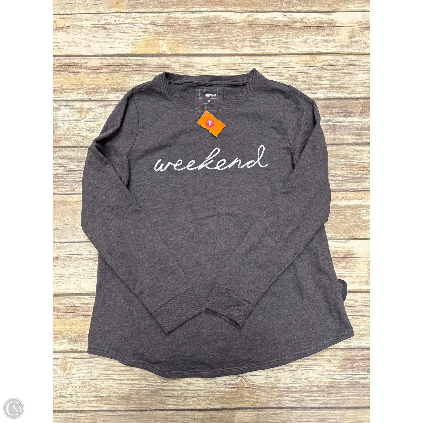 Sweatshirt Crewneck By Sonoma In Grey, Size: M