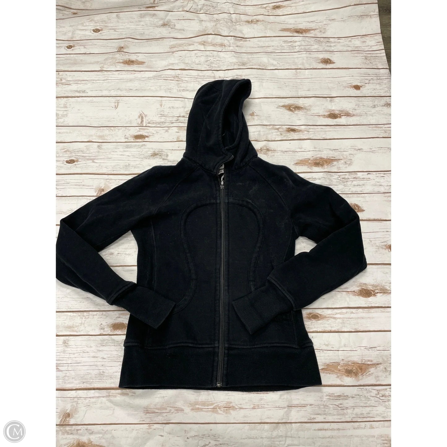 Athletic Jacket By Lululemon In Black, Size: 8