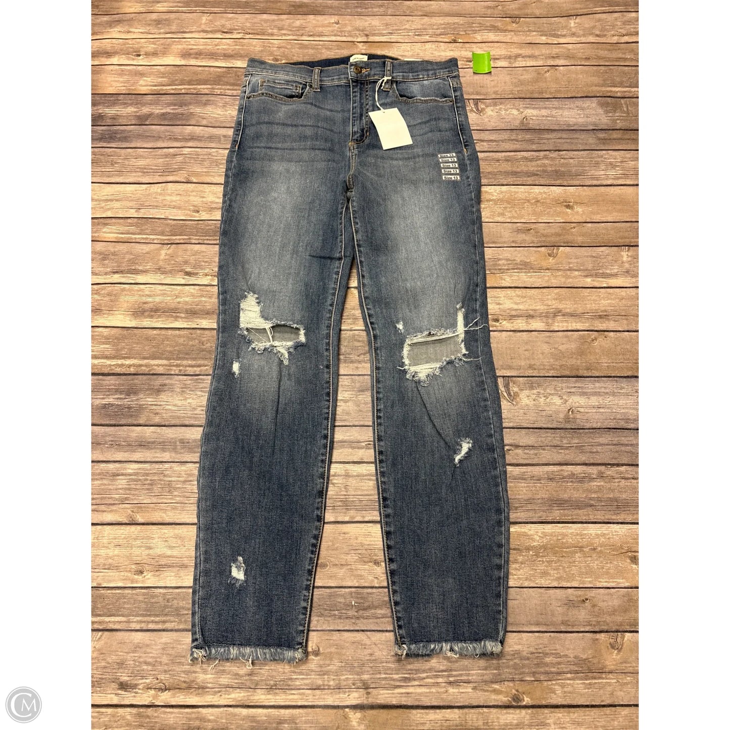 Jeans Skinny By Sneak Peek In Blue Denim, Size: 12