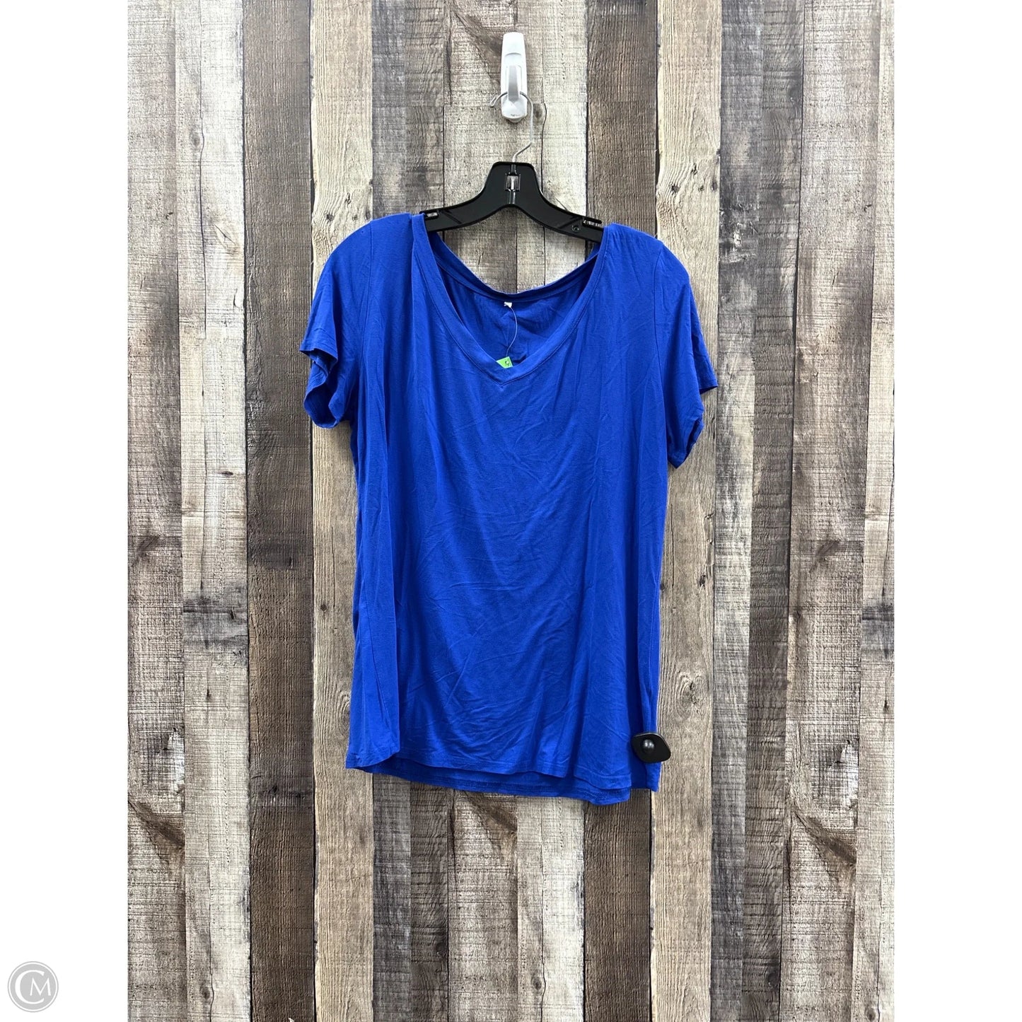 Top Short Sleeve By Cmf In Blue, Size: L