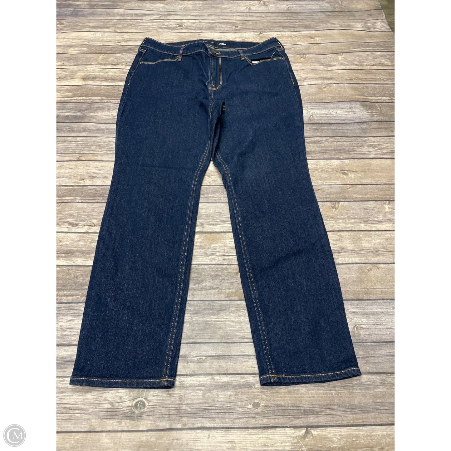 Jeans Straight By Old Navy In Blue Denim, Size: 14