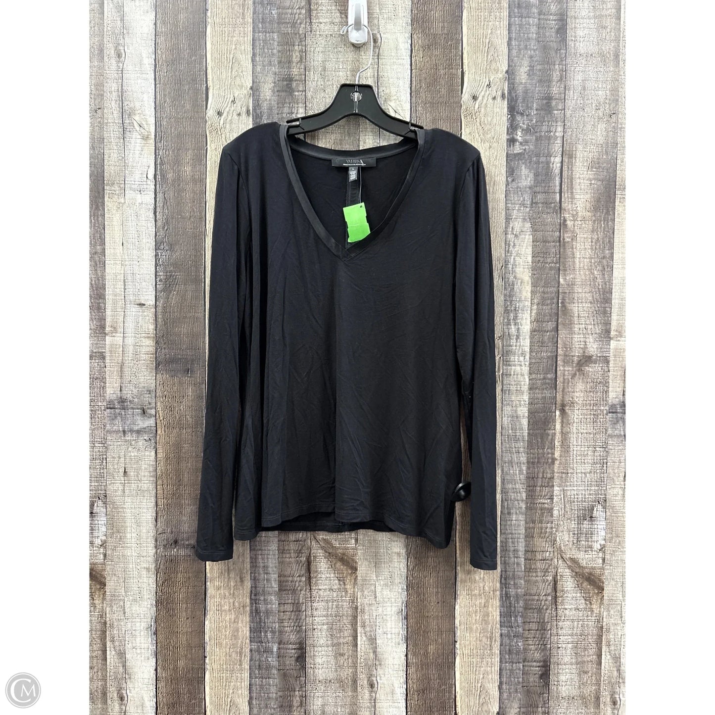 Top Long Sleeve By White House Black Market In Black, Size: L