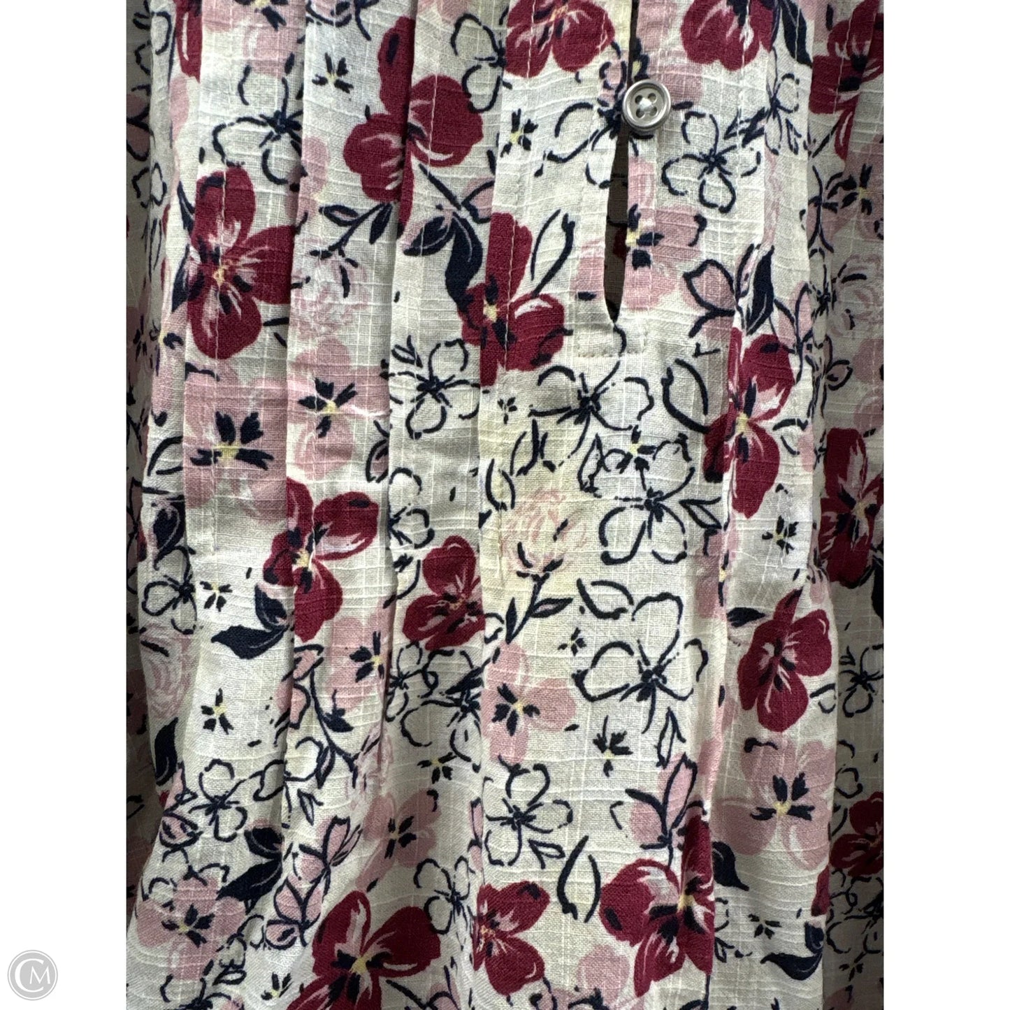 Top Short Sleeve By Falls Creek In Floral Print, Size: 3x
