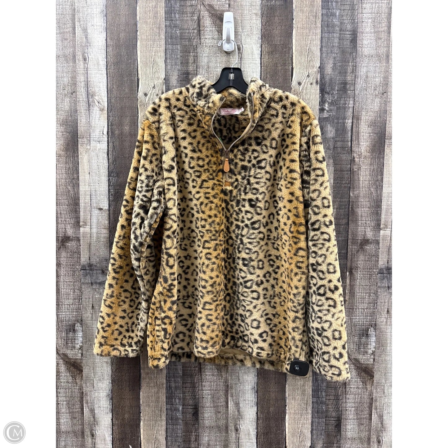 Jacket Fleece By Pink Lily In Animal Print, Size: M