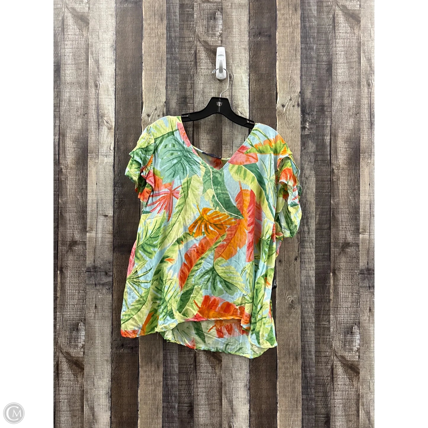 Top Short Sleeve By Rachel Roy In Floral Print, Size: 2x